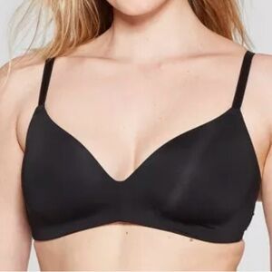 Auden Lightly Lined Wirefree Plus Size Bra 42 DDD Black Like New